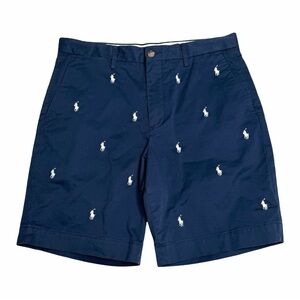 Polo Ralph Lauren‎ Chino Shorts Navy Blue Embroidered Pony Men’s Sz Sz 31